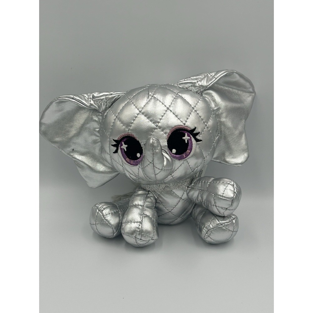 P.Lushes Pets Ella L'Phante Platinum Silver Metallic Quilt Stitched 7" Plush Toy